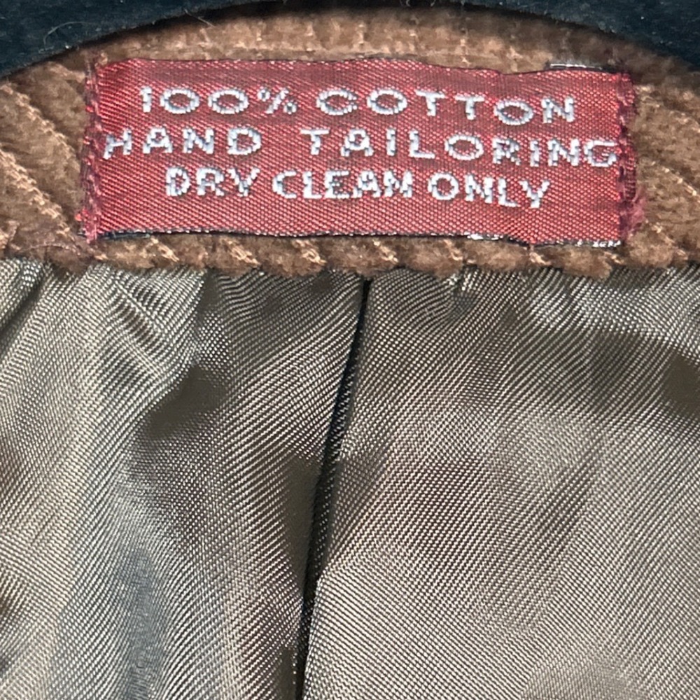Cordovan & Grey Ltd Mens Brown Corduroy Blazer Jacket 2 Button Sport Coat - Picture 6 of 8